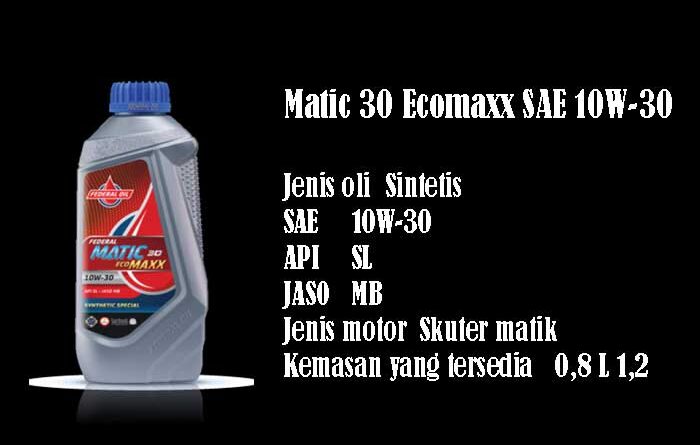 Matic 30 Ecomaxx Rekomendasi Oli Motor Matic